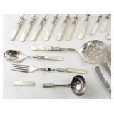 Large Collection of Universal EPNS Mother of Pearl Handled Flatware