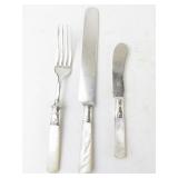 Large Collection of Universal EPNS Mother of Pearl Handled Flatware
