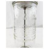 Vintage Wesson Oil Mayonnaise Maker Glass Jar with Metal Plunger