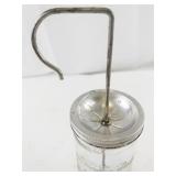 Vintage Wesson Oil Mayonnaise Maker Glass Jar with Metal Plunger