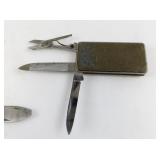 Collection of 6 Vintage Multi-Tool Pocket Knives and Promotional Knives