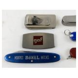 Collection of 6 Vintage Multi-Tool Pocket Knives and Promotional Knives
