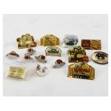 Collection of 15 Vintage and Souvenir Lapel Pins Assorted Themes