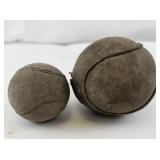 Vintage Leather Baseball and Softball Pair
