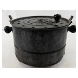 Vintage Metal Stove-Top Popcorn Popper with Crank Handle