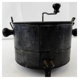 Vintage Metal Stove-Top Popcorn Popper with Crank Handle