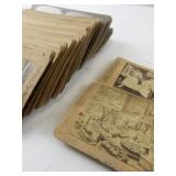 Antique Underwood & Underwood Stereoscope Viewer with Collection of Stereograph Cards