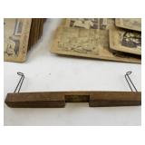 Antique Underwood & Underwood Stereoscope Viewer with Collection of Stereograph Cards