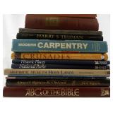 Collection of Vintage Books Including Paradise Lost, Carpentery, and Historic Atlas