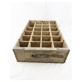Vintage Pepsi Wooden Bottle Crate with Metal Reinforcement