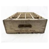 Vintage Pepsi Wooden Bottle Crate with Metal Reinforcement