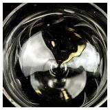 Set of 10 Optic Gray Cut Flower and Berries Stemware Glasses