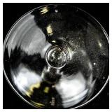 Set of 10 Optic Gray Cut Flower and Berries Stemware Glasses
