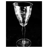 Set of 10 Optic Gray Cut Flower and Berries Stemware Glasses