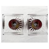 Pair of Waterford Ruby 6-Inch Single Light Candlesticks by Westmoreland