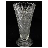 Indiana Glass Diamond Point Clear Flower Vase