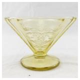 Set of 5 Federal Glass Madrid Amber Cone Shaped Footed Sherbet Dishes