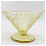 Set of 5 Federal Glass Madrid Amber Cone Shaped Footed Sherbet Dishes