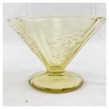 Set of 5 Federal Glass Madrid Amber Cone Shaped Footed Sherbet Dishes