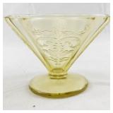 Set of 5 Federal Glass Madrid Amber Cone Shaped Footed Sherbet Dishes