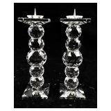 Pair of Swarovski Crystal Cube Candle Holders