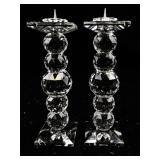 Pair of Swarovski Crystal Cube Candle Holders