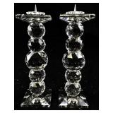 Pair of Swarovski Crystal Cube Candle Holders