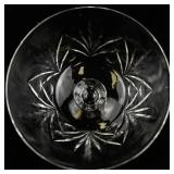 Set of 16 Cut Crystal Wine Glasses with Etched Leaf Pattern