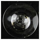 Set of 16 Cut Crystal Wine Glasses with Etched Leaf Pattern
