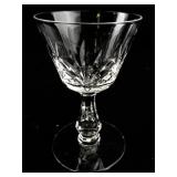 Set of 16 Cut Crystal Wine Glasses with Etched Leaf Pattern