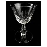 Set of 16 Cut Crystal Wine Glasses with Etched Leaf Pattern