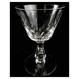 Set of 16 Cut Crystal Wine Glasses with Etched Leaf Pattern