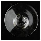 Set of 16 Cut Crystal Wine Glasses with Etched Leaf Pattern