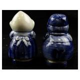 Delft Dutch Blue and White Kissing Girl and Boy Salt and Pepper Set