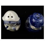 Delft Dutch Blue and White Kissing Girl and Boy Salt and Pepper Set
