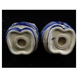 Delft Dutch Blue and White Kissing Girl and Boy Salt and Pepper Set