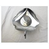 Collection of 4 Vintage 1940s Hammered Aluminum Serving Trays and Dishes