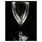 Set of 10 Clear Wine Glasses with Chip on Base