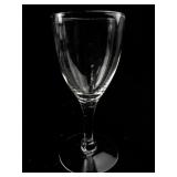 Set of 10 Clear Wine Glasses with Chip on Base