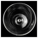 Set of 10 Clear Wine Glasses with Chip on Base