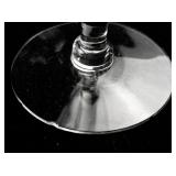 Set of 10 Clear Wine Glasses with Chip on Base