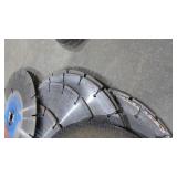 Lot of Used Diamond Blades and Some Fiber Mesh Concrete Blades Lot of Used Diamond Blades and Some Fiber Mesh Concrete Blades