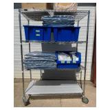 MSRP $800 High Quality Quantum Storage Systems Heavy Duty Shelving System 4 Tier Stainless Steel Chrome Finish Wire Storage Cart Truck W/Locking Wheels - Great Condition! (Contents Not Included) MSRP $800 High Quality Quantum Storage Systems Heavy Duty Shelving System 4 Tier Stainless Steel Chrome Finish Wire Storage Cart Truck W/Locking Wheels - Great Condition! (Contents Not Included)