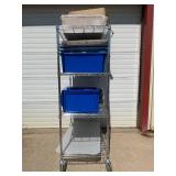 MSRP $800 High Quality Quantum Storage Systems Heavy Duty Shelving System 4 Tier Stainless Steel Chrome Finish Wire Storage Cart Truck W/Locking Wheels - Great Condition! (Contents Not Included) MSRP $800 High Quality Quantum Storage Systems Heavy Duty Shelving System 4 Tier Stainless Steel Chrome Finish Wire Storage Cart Truck W/Locking Wheels - Great Condition! (Contents Not Included)