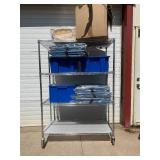 MSRP $800 High Quality Quantum Storage Systems Heavy Duty Shelving System 4 Tier Stainless Steel Chrome Finish Wire Storage Cart Truck W/Locking Wheels - Great Condition! (Contents Not Included) MSRP $800 High Quality Quantum Storage Systems Heavy Duty Shelving System 4 Tier Stainless Steel Chrome Finish Wire Storage Cart Truck W/Locking Wheels - Great Condition! (Contents Not Included)