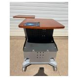 Multi-Media Storage Desk Cart With Power Lifting Side Table - Locking Wheels! Great Condition! Multi-Media Storage Desk Cart With Power Lifting Side Table - Locking Wheels! Great Condition!
