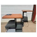 Multi-Media Storage Desk Cart With Power Lifting Side Table - Locking Wheels! Great Condition! Multi-Media Storage Desk Cart With Power Lifting Side Table - Locking Wheels! Great Condition!