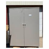 Industrial Heavy-Duty 2 Door Laminate Storage Cabinet - For Storing Tools, Equipment, Supplies, or Electrical Components - Cracking At Top Inside Door Otherwise Great Condition!  Locking - No Key Industrial Heavy-Duty 2 Door Laminate Storage Cabinet - For Storing Tools, Equipment, Supplies, or Electrical Components - Cracking At Top Inside Door Otherwise Great Condition!  Locking - No Key