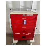 MSRP $3000 Waterloo Uni-Cart 5-Drawer Medical Emergency Supply Crash Cart With Lever Lock, Collapsible Side Table, Flip Up Bottom Door, Cardiac Board, IV Pole & Locking Wheels - Great Condition! MSRP $3000 Waterloo Uni-Cart 5-Drawer Medical Emergency Supply Crash Cart With Lever Lock, Collapsible Side Table, Flip Up Bottom Door, Cardiac Board, IV Pole & Locking Wheels - Great Condition!