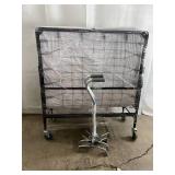 Portable Metal Folding Bed with Mattress and Walkers - Sturdy Frame, Saves Space, Multipurpose Use - Great Condition! Portable Metal Folding Bed with Mattress and Walkers - Sturdy Frame, Saves Space, Multipurpose Use - Great Condition!